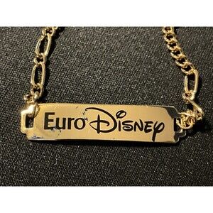 Euro-Disney Gold Tone 7in Bracelet